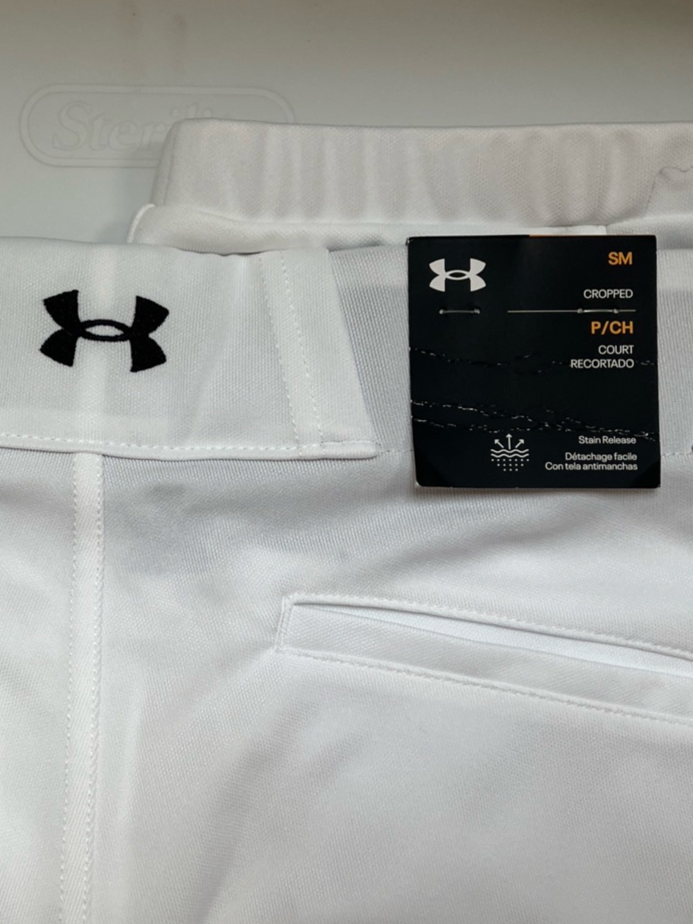 Under Armour White Women’s Softball pants with Black Logo